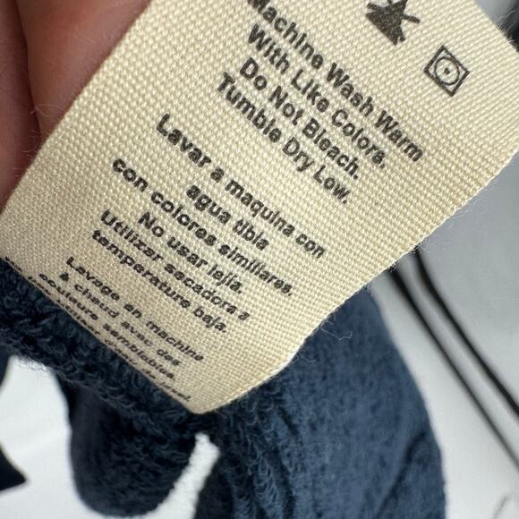 UGG Men's Cotton Turner Terry Robe Long Sleeve Navy Blue Size L/XL NWT - Picture 9 of 13